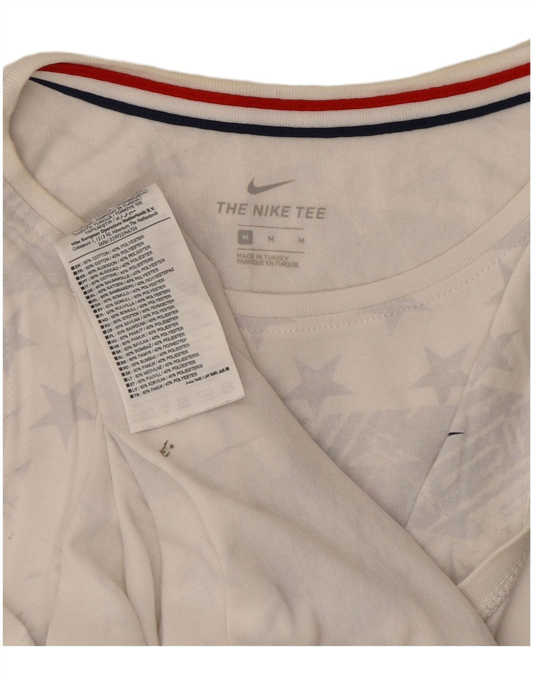 Nike Débardeur graphique pour femme UK 12 en coton blanc moyen