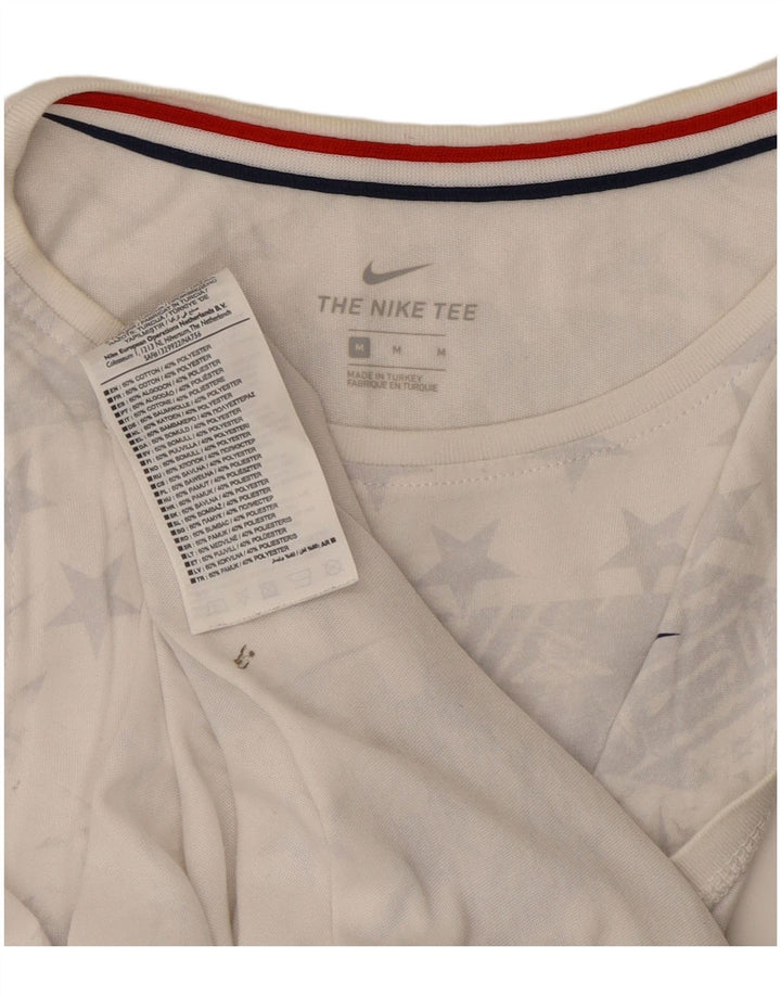 Nike Débardeur graphique pour femme UK 12 en coton blanc moyen