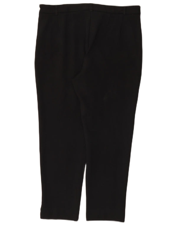 Marks & Spencer Pantalon de costume court pour femme UK 14 Large W34 L24 Noir Viscose