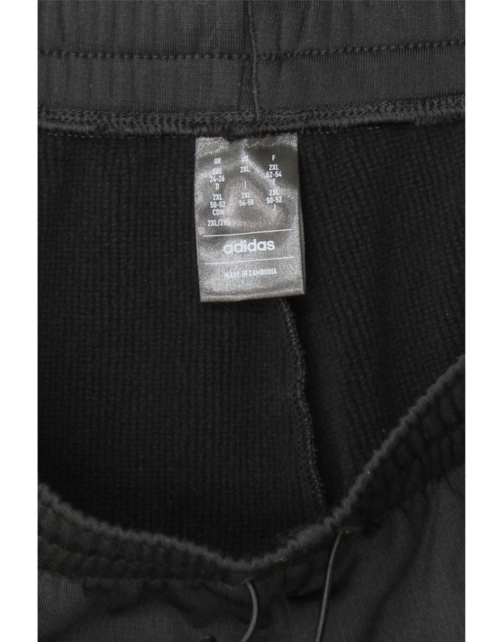 ADIDAS Womens Tracksuit Trousers UK 24/26 2XL  Black Polyester Vintage Adidas and Second-Hand Adidas from Messina Hembry 