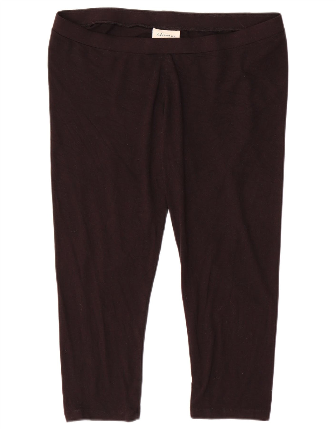Marks & Spencer Legging Capri Femme UK 10 Petit Viscose Noir