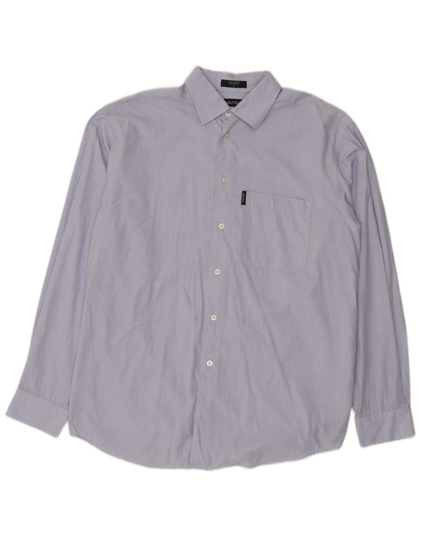 Nautica Chemise Homme Grand Carreau Bleu Coton