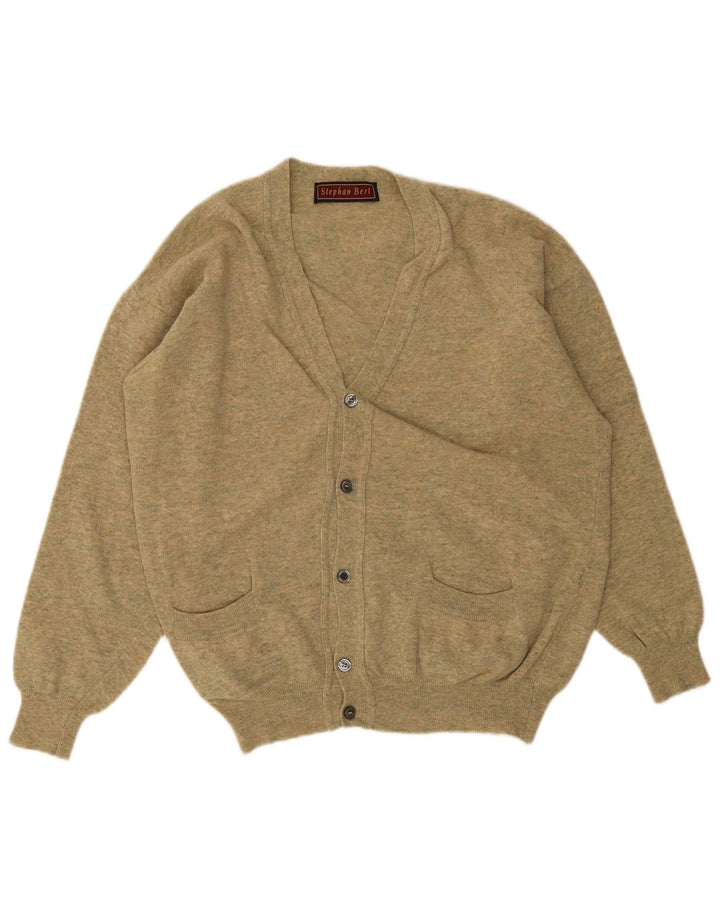 vintage Homme Cardigan Pull XL Laine Verte