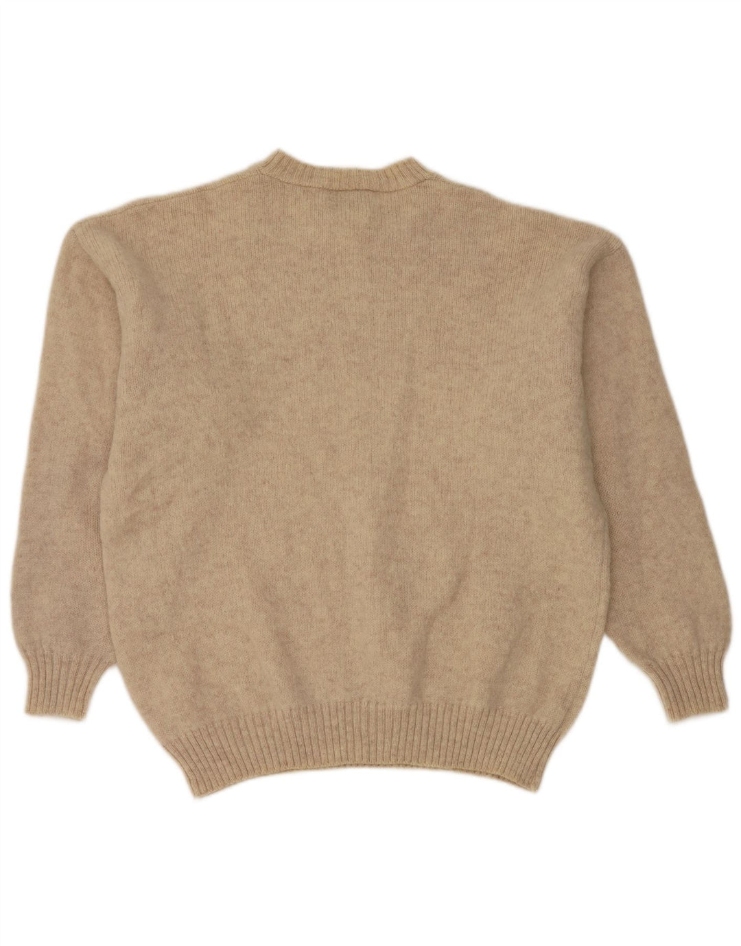 Think Pink Pull à col rond pour homme Large Beige Moucheté