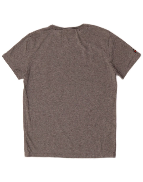 Superdry T-Shirt Extra Slim Graphic Homme Gris Large Coton