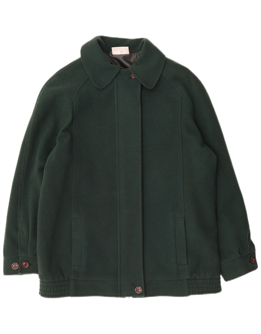 EDINBURGH Manteau surdimensionné pour femme UK 10 Petite laine verte