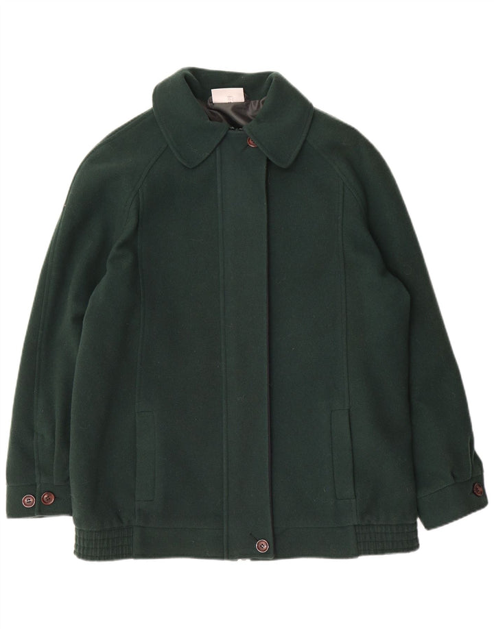 EDINBURGH Manteau surdimensionné pour femme UK 10 Petite laine verte