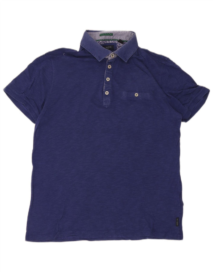 Ted Baker Polo Homme Taille 3 Bleu Marine Moyen Coton