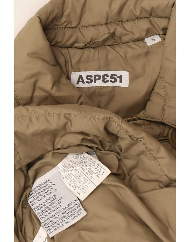 Aspesi Manteau matelassé militaire à double boutonnage pour femme UK 10 Small Beige