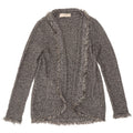 ZARA Femme Cardigan Ouvert Pull UK 12 Gris Moyen Viscose Moucheté