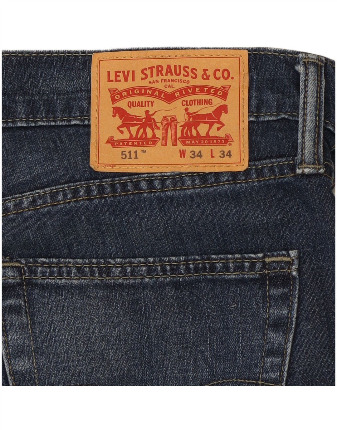 LEVI'S Jean Slim 511 Homme W34 L28 Bleu Coton