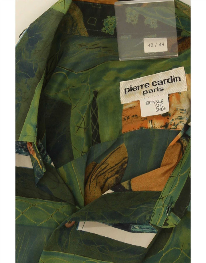 Pierre Cardin Chemise à motif abstrait pour homme Taille 43/44 Large Multicolore