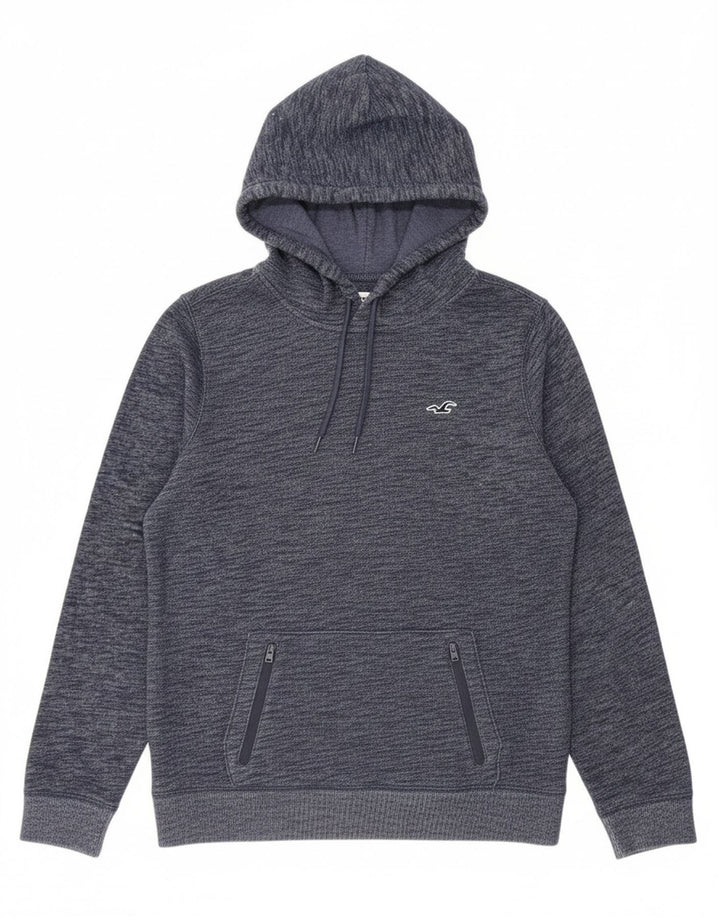 HOLLISTER Mens Hoodie Jumper Medium Navy Blue