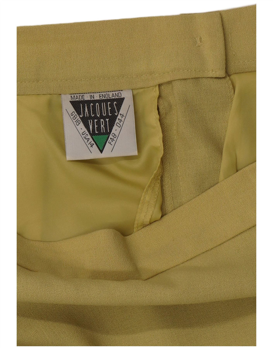 JAQUES VERT Jupe droite mi-longue taille haute pour femme UK 18 XL W33 Vert