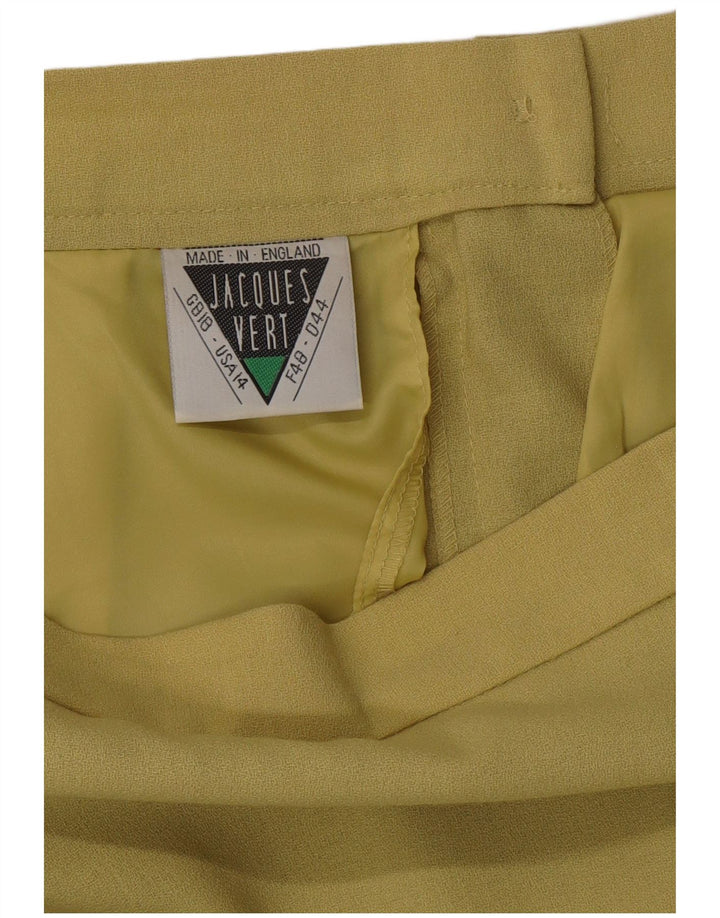 JAQUES VERT Jupe droite mi-longue taille haute pour femme UK 18 XL W33 Vert