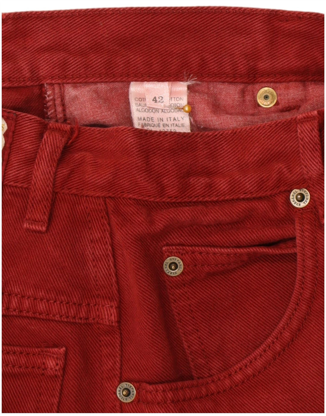 Stefanel Jean fuselé pour femme IT 42 Medium W26 L30 Bordeaux