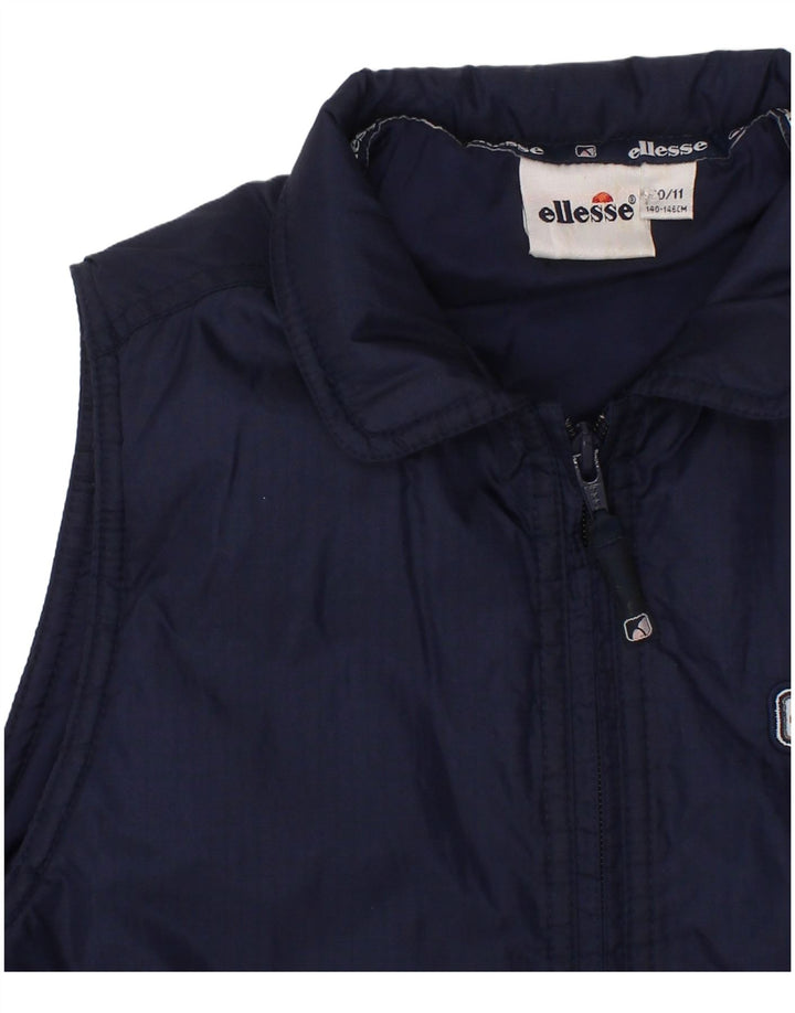 Ellesse Gilet rembourré pour garçon 10-11 ans Bleu marine Polyester