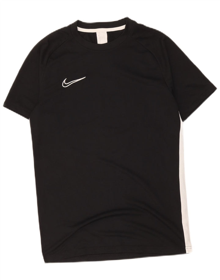 Nike T-shirt Dri Fit pour femme UK 14 Polyester color block noir moyen