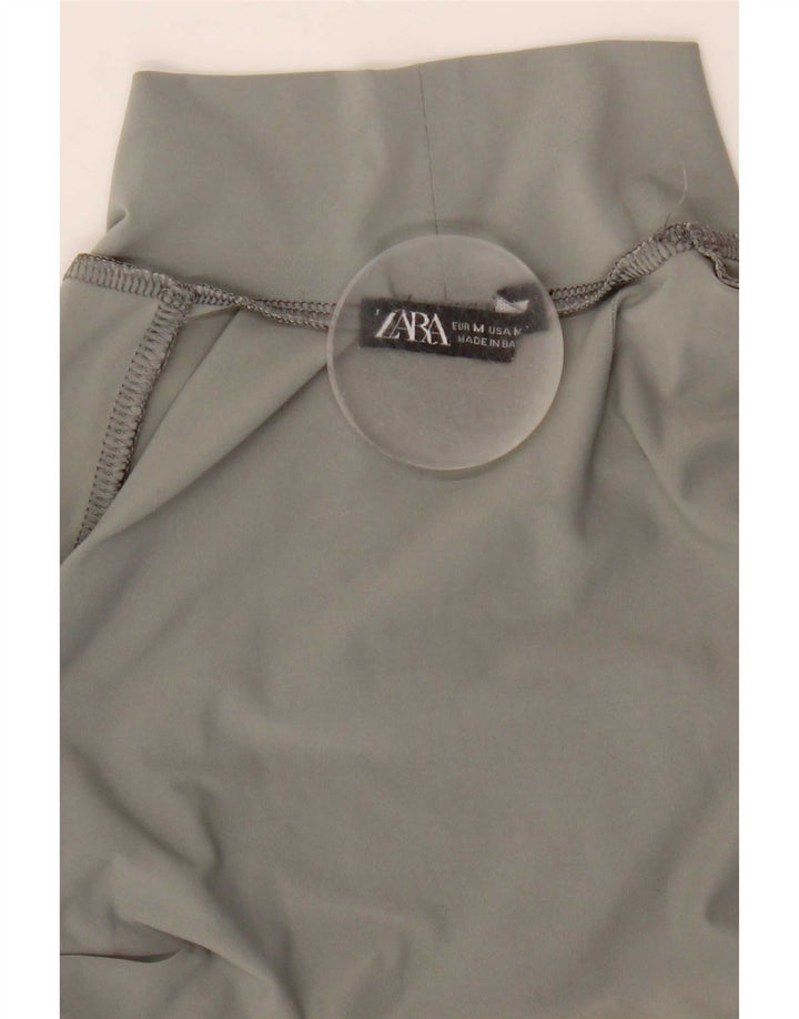 Zara Body à manches longues pour femme UK 12 Nylon gris moyen