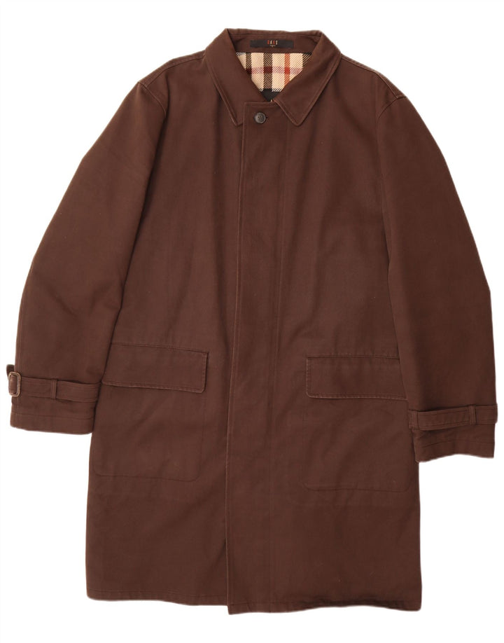 DAKS Pardessus Homme IT 50 Large Marron Coton