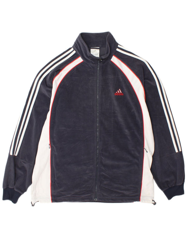 Adidas Veste de survêtement pour homme UK 40/42 Bleu marine moyen Colourblock