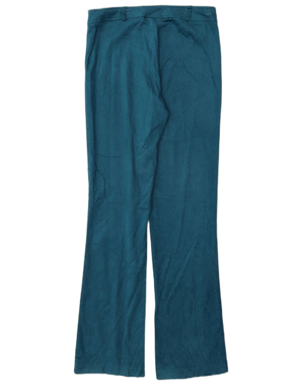 Topshop Pantalon de costume bootcut pour femme UK 10 Small W28 L32 Bleu Viscose