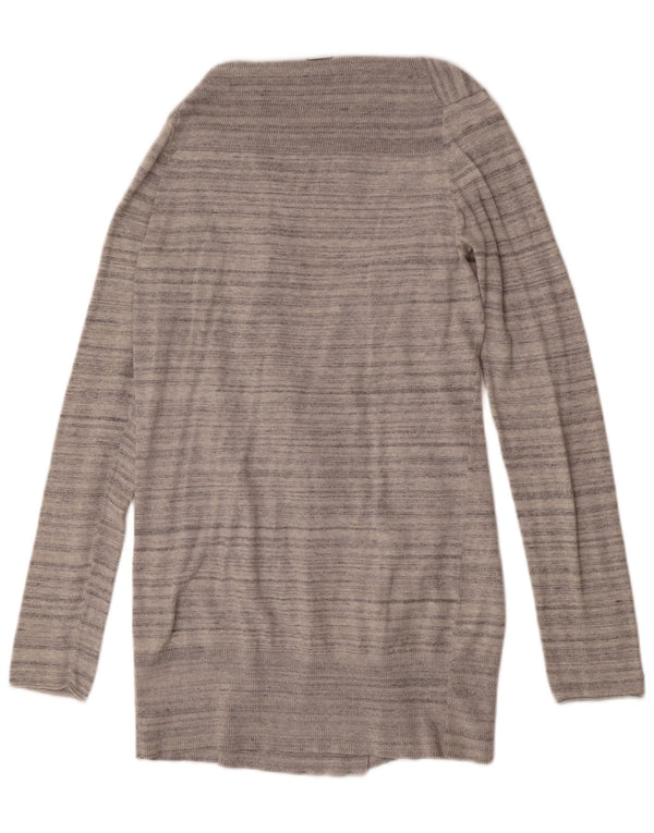 Calvin Klein Jeans Cardigan pour femme UK 16 Large Gris à fines rayures