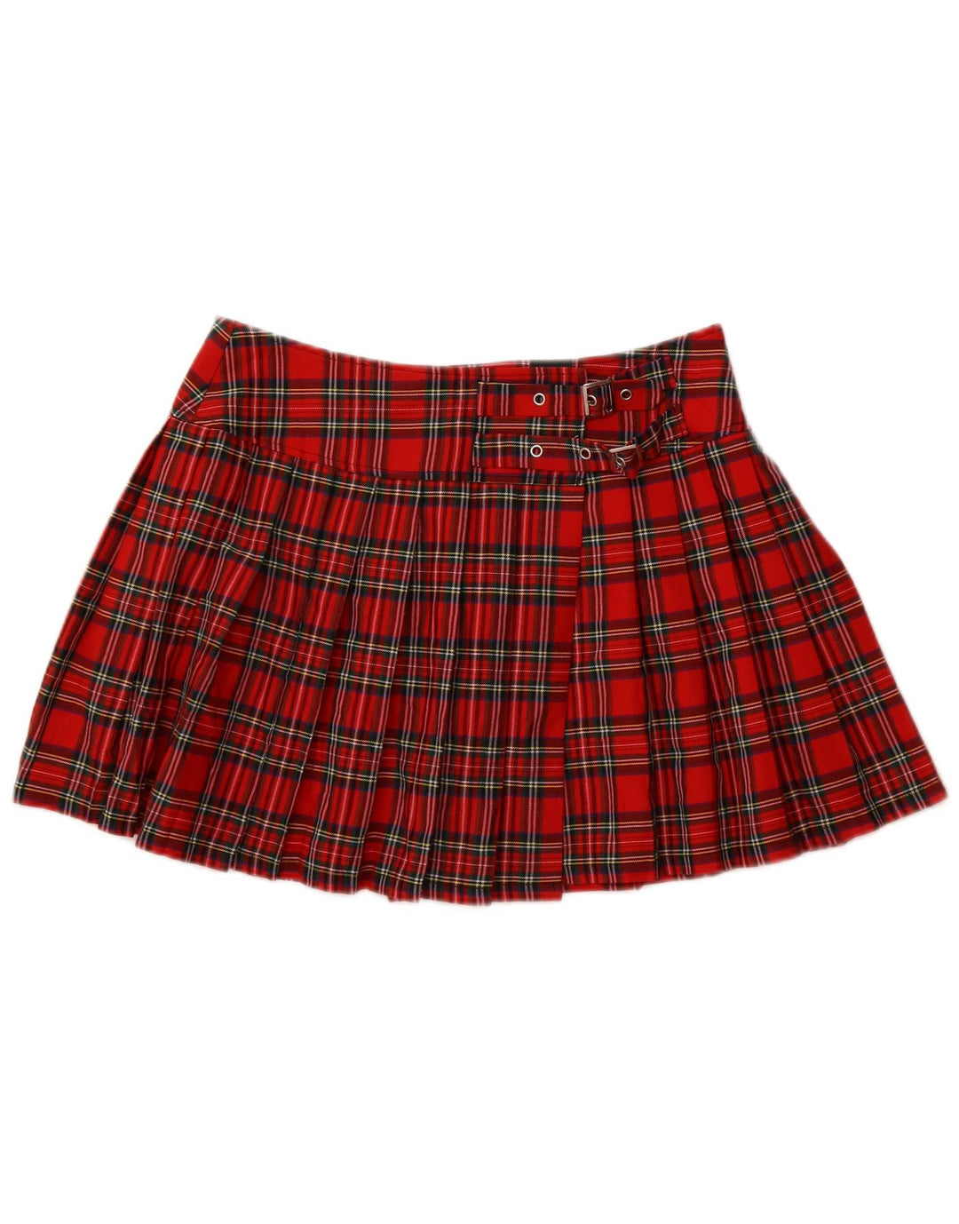 Banned Alternative Mini jupe portefeuille pour femme XL W34 Rouge à carreaux en coton