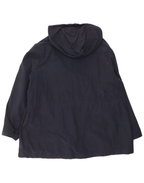 Marks & Spencer Parka à capuche pour femme UK 24 4XL Bleu marine Coton