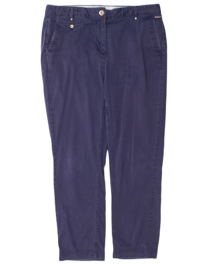 MARKS & SPENCER Pantalon Chino Femme UK 12 Medium W30 L26 Bleu Marine