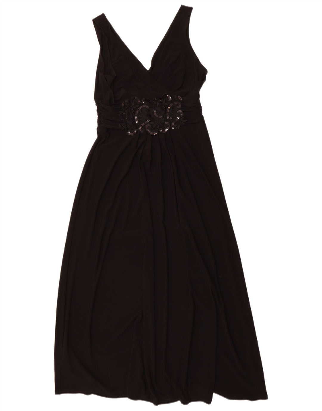 PHASE EIGHT Robe longue sans manches pour femme UK 12 Polyester noir moyen