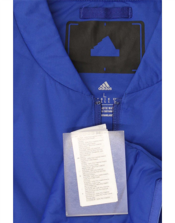 Adidas Veste de survêtement sans manches pour homme Large Bleu Polyamide
