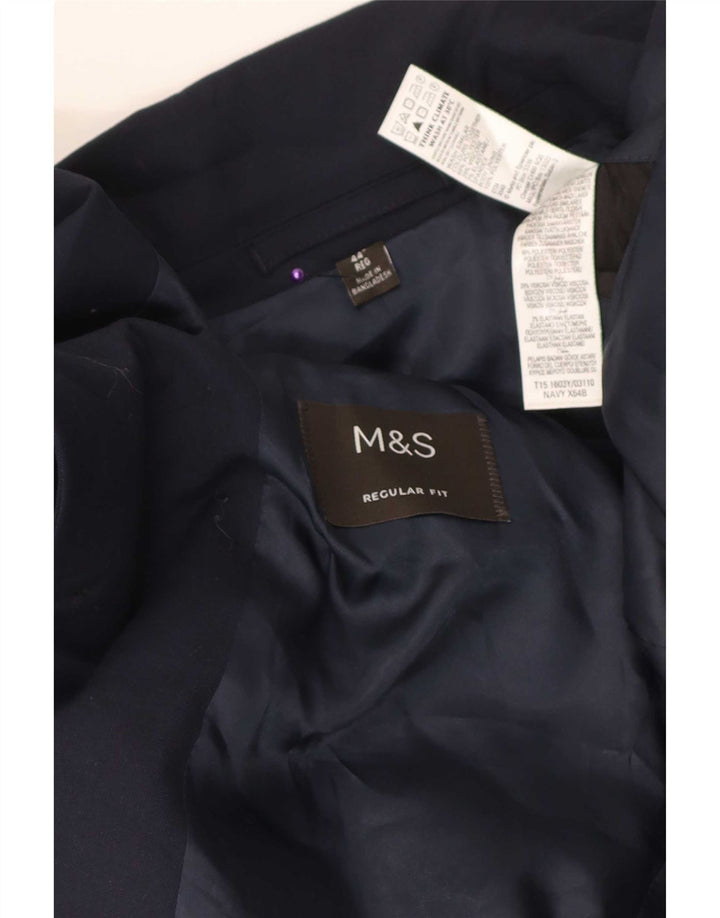 Marks & Spencer Veste blazer coupe régulière à 2 boutons pour homme UK 44 XL Bleu marine