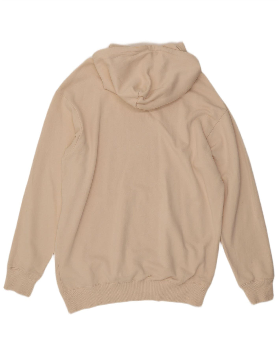 REEBOK Pull à capuche surdimensionné pour femme UK 16 Large en coton blanc cassé