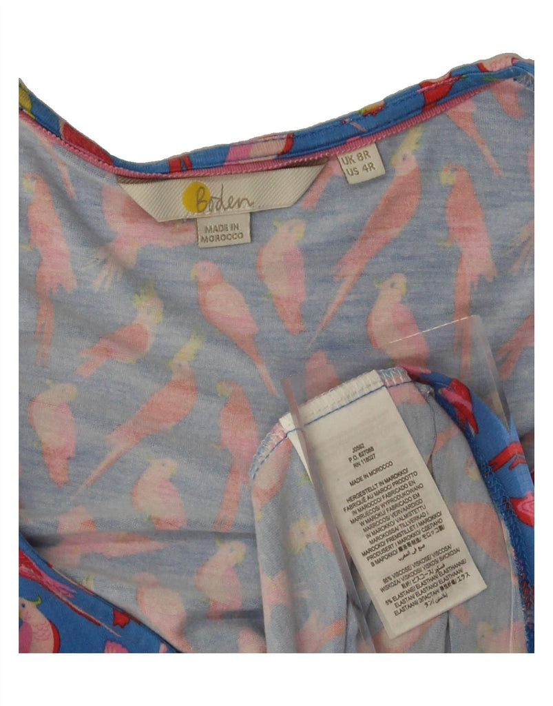 BODEN Womens A-Line Dress UK 8 Small Blue Animal Print Viscose Vintage Boden and Second-Hand Boden from Messina Hembry 