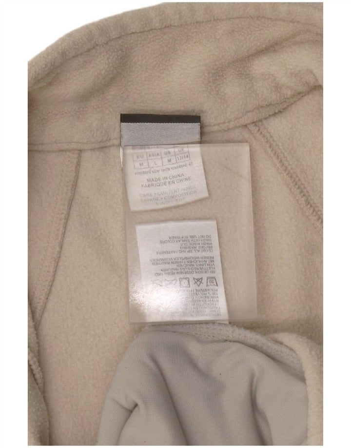 JACK WOLFSKIN Veste Polaire Femme UK 12/14 Moyen Blanc Cassé Polyester
