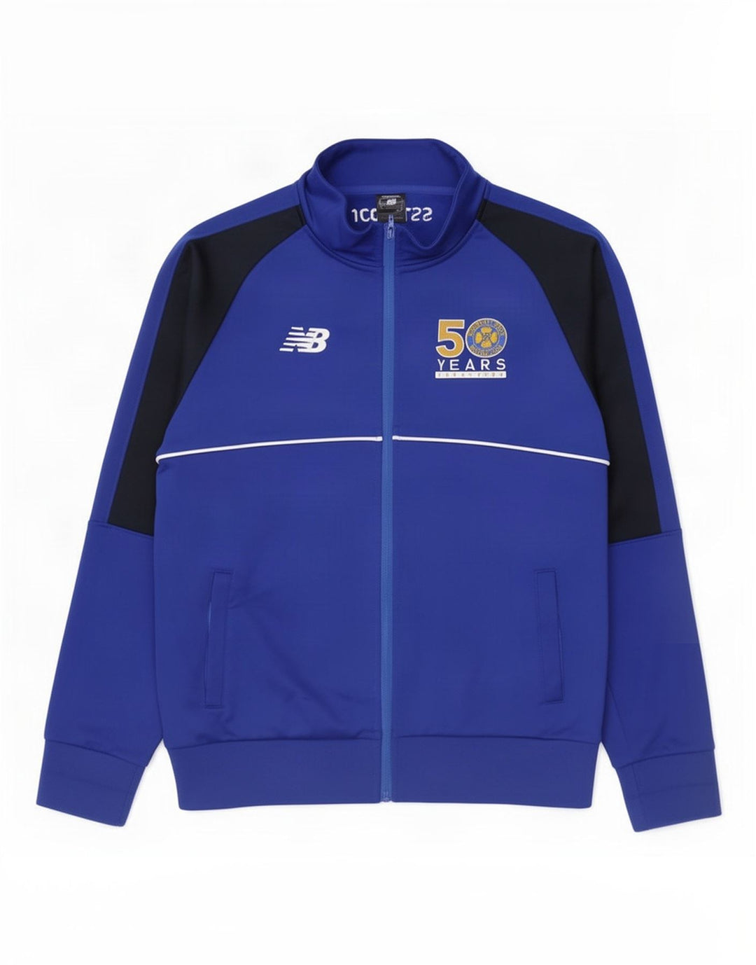 New Balance Veste de Survêtement Graphique Homme Bleu Moyen Colourblock