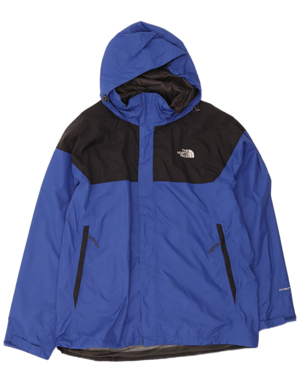 The North Face Veste de pluie à capuche Hyvent pour homme UK 42 XL Bleu Colorblock