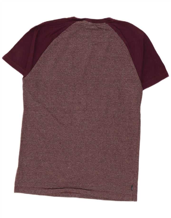 Superdry T-shirt en coton moucheté bordeaux moyen pour homme