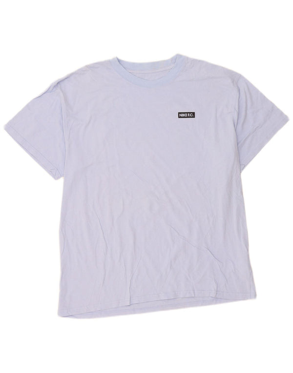 Nike Hommes Coupe Ample T-Shirt Graphique Haut XL Bleu Coton