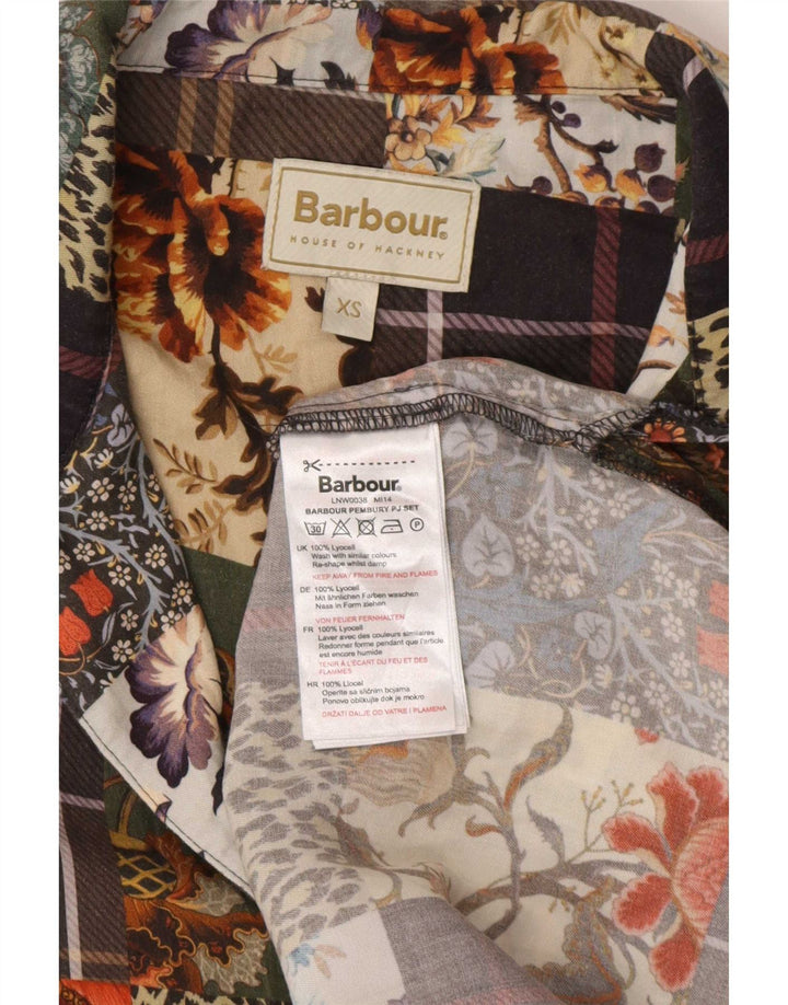 Barbour Ensemble de vêtements de nuit 2 pièces pour femme UK 6 XS W26 Patchwork multicolore
