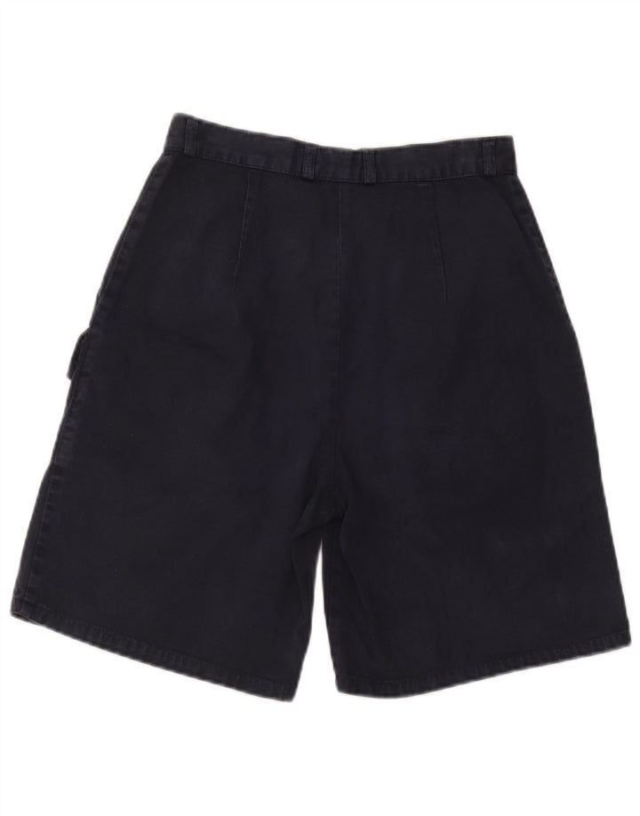 Bermuda Cargo Vintage Femme IT 44 Moyen W28 Coton Bleu Marine