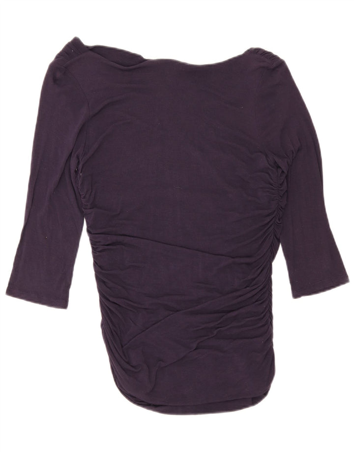 Phase Eight Haut à manches 3/4 pour femme, épaules dénudées, UK 12, violet moyen, viscose