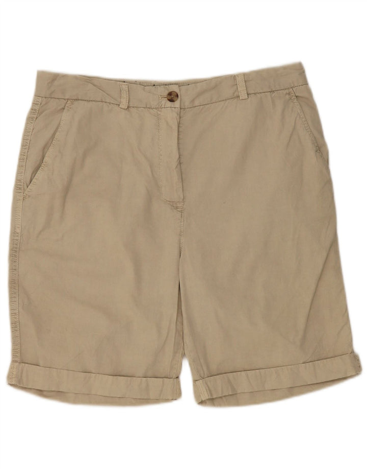 Marks & Spencer Short Chino Femme UK 12 Moyen W32 Coton Beige