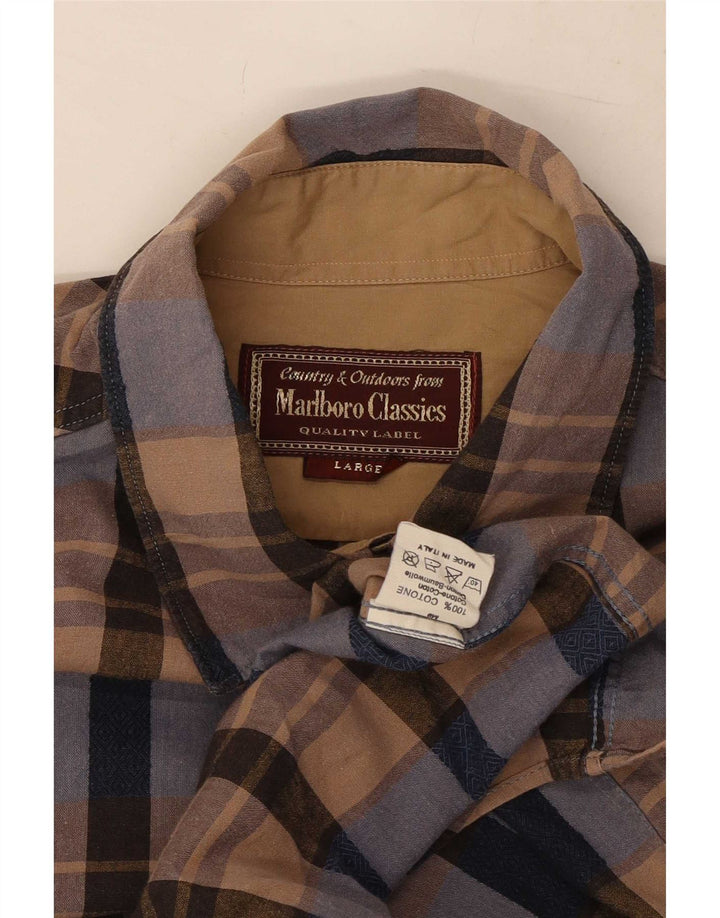 Marlboro Classics Chemise Homme Grand Carreau Multicolore Coton