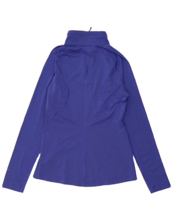 The North Face Haut de survêtement à col zippé pour femme UK 12 Bleu moyen
