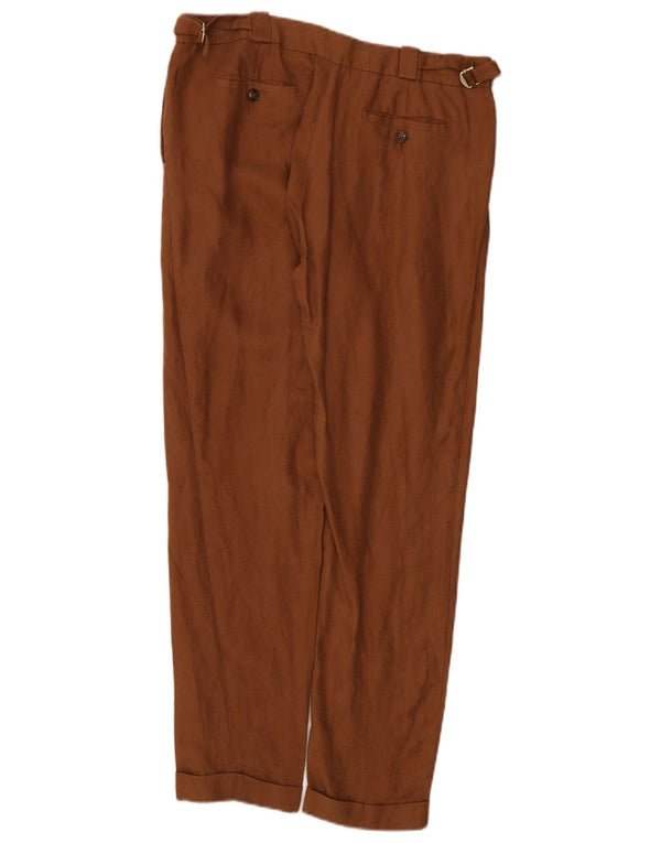 Massimo Dutti Pantalon Chino Regular Femme EU 40 Medium W30 L31 Marron