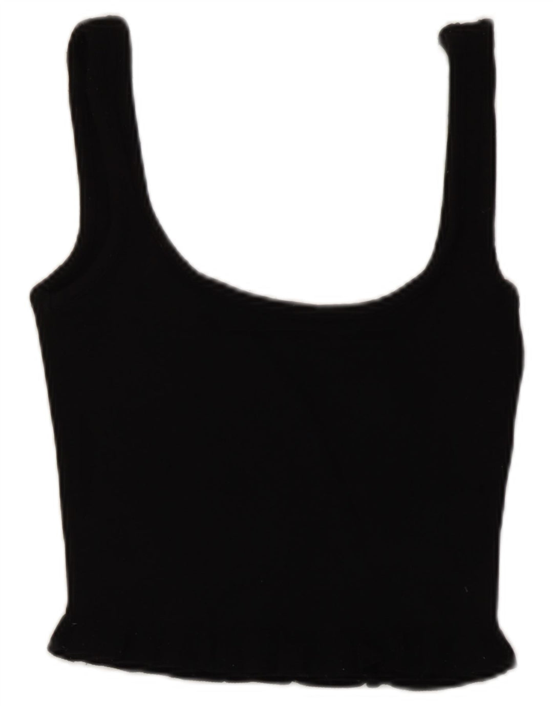 Zara Femme Crop Top UK 8 Small Noir Viscose