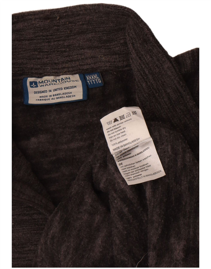Mountain Warehouse Pull polaire à col zippé pour homme 4XL Gris chiné Polyester