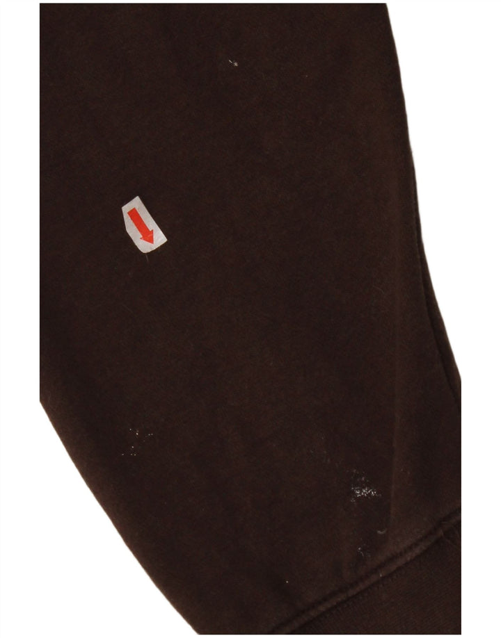 NIKE Mens Hoodie Jumper Medium Brown Cotton